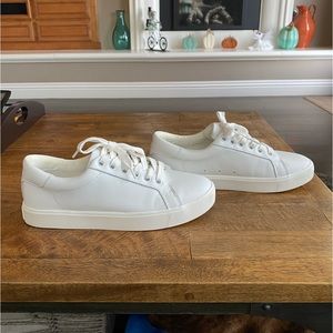 Sam Edelman Ethyl low top white leather sneakers size 7.5, excellent condition